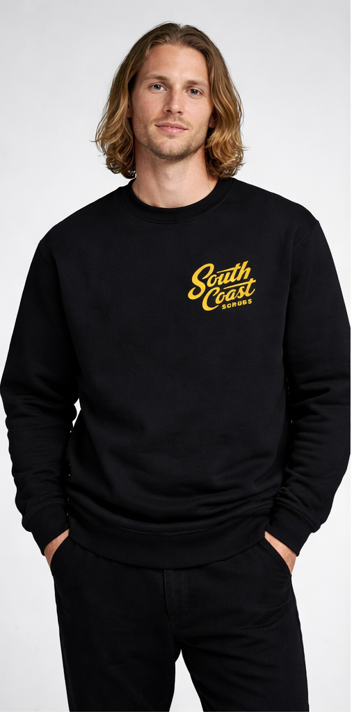 South Coast Scrubs Sweatshirt — Black